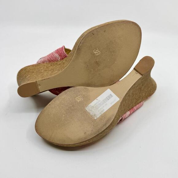 GOSSIP Pink/Gold Indian Kolhapuri Chappal Platform Wedges - Picture 6 of 8